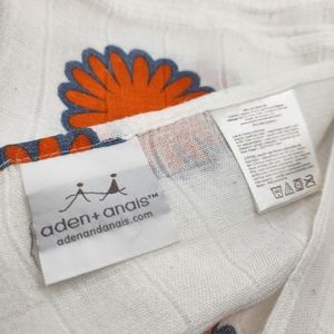 Aden + Anais Orange Flower Swaddle Blanket